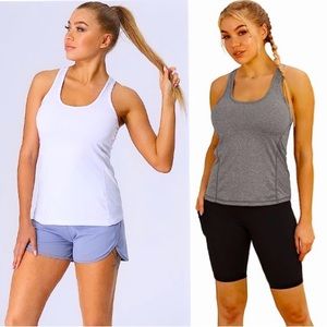 Icyzone Racerback Workout Athletic Tank Tops- M